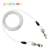 Petest 40ft Reflective Tie-Out Cable for Heavy Dogs Up to 125 Pounds - Retail: $20