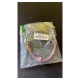 BronzeDog Rolled Leather Dog Collar with QR ID Tag, Adjustable Soft Round Collars for Small Medium Large Dogs Puppy (7\ - 10\in Neck Size, Lavender) - Retail: $10in