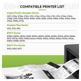 67XL Black Remanufactured Ink Cartridge Replacement for HP Ink 67 67XL Printer Ink use for DeskJet 2700 2700e 2755e 2855e 2800 4155e 4255e 4100 Envy 6400 6055 6055e 6455e Printer 2-Pack - Retail: $32