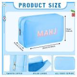 Sunnymove Empty Mahjong Bag Thickened American Mahjong Tiles Bag with Zipper Storage Pouch for Board Game Pieces Game Party Travel Gatherings Accessories, 10.4ftftx5.6ftft, Case Only(Mahj,Blue) - Reta