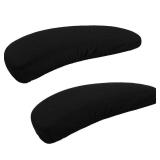 Smiry Stretch Printed Office Chair Armrest Covers, 2 Pcs Soft Fit Removable Washable Computer Desk Chair Arm Covers Protector, Black - Retail: $34