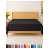 Twin XL Size Flat Sheet - Hotel Quality Top Flat Bed Sheet Only - Ultra-Soft, Breathable and Cooling - Fade and Wrinkle Free - Easy-Care, Stain and Shrink Resistant Bedding - Easy-Fit and Oeko-Tex - B