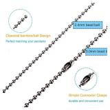 TI-EDC Pure Titanium Bead Ball Chain Necklace, Jewelry Chain Adjustable with Gift Package for Men and Women (3.0mm Bead-30in Length) - Retail: $19