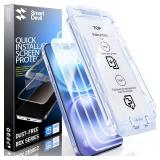 SMARTDEVIL 2 Pack Screen Protector for iPhone 16 (6.1 Inch) Tempered Glass, HD Clear Film, Easy Installation, Dust-Free and Bubble-Free - Retail: $17