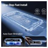 SMARTDEVIL 2 Pack Screen Protector for iPhone 16 (6.1 Inch) Tempered Glass, HD Clear Film, Easy Installation, Dust-Free and Bubble-Free - Retail: $17