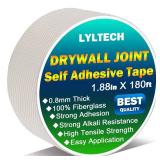 LYLTECH Drywall Joint Tape-13 MESH,100% Fiberglass 1.88-Inch X 180Feet,Heavy-Duty Self-Adhesive Wall Crack and Seam Patch - Retail: $7