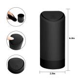 BELOMI Car Trash Can, Mini Silicone Auto Garbage Container with Lid, Waterproof Leakproof Portable Trash Dustbin, Vehicle Rubbish Bins for Automotive, Home, Office, Kitchen, Bedroom (Black) - Retail: 