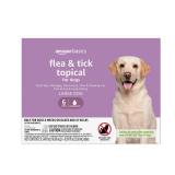 Amazon Basics Flea and Tick Topical Treatment for Large Dogs (45-88 lbs), Unscented, 6 Count (Previously Solimo) - Retail: $22