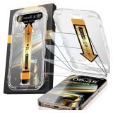 MRGLAS 4-Pack TOP 9H+ Glass for iPhone 16 Pro Max Screen Protector [Auto Alignment Kit] [10X Military Protection] UNBREAK Tempered Glass for 16 ProMax 6.9 inch Longest Durable Case-Friendly - Retail: 