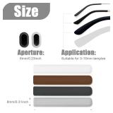 IYOOH 2 Pairs Silicone Glasses Ear Cushion, Eye Glasses Ear Grippers Anti Slip, Rubber Ear Pieces Non Slip, Soft Eyeglass Ear Cushions for Pain, Temple Sleeves Tips Ear Pads for Preventer (Black) - Re