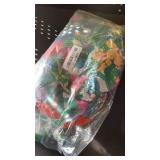 MASCOMODA Womens Summer Boho Maxi Dress Floral Wrap V Neck Flutter Short Sleeve Tie Waist A Line Tiered Flowy Long Dresses(Green Orange Flower,X-Large) - Retail: $40