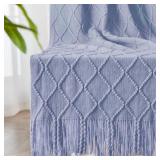 inhand Knitted Throw Blanket for Couch and Bed, Soft Living Room Home Decor Knitted Blanket with Tassel, Outdoor Lightweight Breathable Summer Blanket, Farmhouse Warm Woven Decorative, 50\x60\in - Ret
