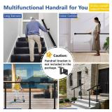 Zylorix 3Pack 10FT T304 Stainless Steel Handrail for Cable Railing System, Rectangular Black Handrail for Deck Railing Kit with End Cap Screw, Adjustable-Length Flat Top Rail for Balcony Patio