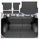 Xipoo Cargo Liner Compatible with 2013-2018 Toyota RAV4 Rear Trunk Mat Backrest Mat Car Cargo Mat Replacement for 2013-2018 Toyota RAV4 Accessories (Fit 13-18 RAV4,Rear Trunk Mat+Backrest Mat)