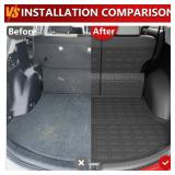 Xipoo Cargo Liner Compatible with 2013-2018 Toyota RAV4 Rear Trunk Mat Backrest Mat Car Cargo Mat Replacement for 2013-2018 Toyota RAV4 Accessories (Fit 13-18 RAV4,Rear Trunk Mat+Backrest Mat)