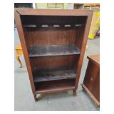Traditional Dark Wood Open Bookshelf