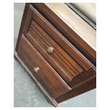 Traditional Wooden nightstand with Sliding Drawers