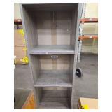 Modern Gray Wood Display Shelf Unit