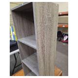 Modern Gray Wood Display Shelf Unit