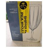 Set of 4 iced beverage glasses set of 4 fluted