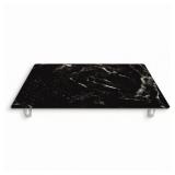 Black Marble Patterned Glass Instant Counter