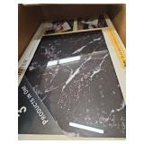Black Marble Patterned Glass Instant Counter