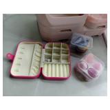FACTORY SEALED - Tidyladyo Makeup Storage Organizer with LED Mirror and Makeup Fan, Makeup Organizer with 4 Drawers and Lid, 360° Rotating, 3 Color Adjustable Skincare Organizers for Bathroom Counter