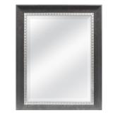 FACTORY SEALED - MCS 18 by 24 inch Sloped Mirror with Dental Molding Detail, Outside Dimension is 23.5 by 29.5 inch, Bronze with Silver Edge Finish 20559, 23.5 x 29.5 Inch