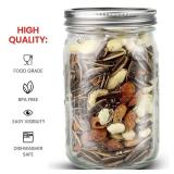 FACTORY SEALED - Bedoo Mason Jars 32 oz, 12 Pack Quart Mason Jars With Wide Mouth Lids, Glass Jars for Canning, Food Storage, Meal Prep, Overnight Oats, Fermenting, Pickling, DIY Projects
