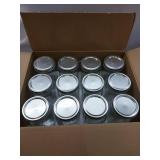 FACTORY SEALED - Bedoo Mason Jars 32 oz, 12 Pack Quart Mason Jars With Wide Mouth Lids, Glass Jars for Canning, Food Storage, Meal Prep, Overnight Oats, Fermenting, Pickling, DIY Projects