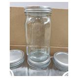FACTORY SEALED - Bedoo Mason Jars 32 oz, 12 Pack Quart Mason Jars With Wide Mouth Lids, Glass Jars for Canning, Food Storage, Meal Prep, Overnight Oats, Fermenting, Pickling, DIY Projects