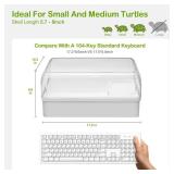 FACTORY SEALED -  Turtle Tank Habitat Kit,Aquatic Tortoise Enclosure Starter Aquarium with Multi-Function Area,Hideout,UV Basking Platform Light,Water Filter,Fish Net,Drainage,Plant for Turtle Reptile