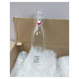 FACTORY SEALED - Bormioli Rocco Swing Top Glass Bottle (Set of 4) - Reusable Container with Secure Metal Clasp, Ideal for Homemade Juices, Oil Infusions, Condiments, Mixers - Everyday Drinking Glasses