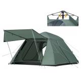 FACTORY SEALED - Castle Unicorn 3-4 Person Tents for Camping, Instant Pop-Up Family Tent with Vestibule & Mesh Windows, Portable Lightweight Cabin Tent with Rainfly, Windproof & Waterproof, Easy Setup