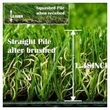 FACTORY SEALED - ZGR HOME&GARDEN Artificial Grass Rug 4 FT x 6 FT Fake Faux Grass, Indoor Outdoor Patio Garden Lawn Landscape Synthetic Grass Mat, Realistic Turf, 4-Tone/Soft, with Drainage Holes & Ru