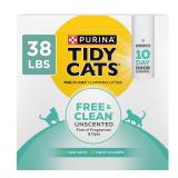Purina Tidy Cats Free and Clean Unscented Cat Litter - 38 lb. Box - open box weighs 38 lbs