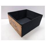 Cube Storage Bin 11x10x5.5 Inch PU & Fabric, Foldable Storage Cubes - Vintage Pattern Cube Bins for Organizing Clothes, Books - Storage Baskets for Shelves, Closets - 1 Storage Bin