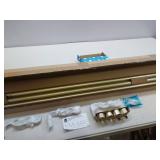 APPEARS NEW - Umbra Cappa Double Curtain Rod, Includes 2 Matching Finials, Brackets & Hardware, 120 to 180-Inch, Gold