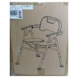 FACTORY SEALED - Foldable Shower Chair for Elderly & Disabled  Adjustable Height, Soft Cushion Seat, 16-Inch Steel Grab Bar & Loofah, Supports Up to 350 lbs, FSA/HSA Eligible for Safe & Comfortable 
