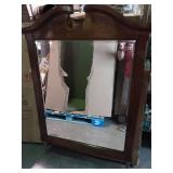Traditional Wood Framed Mirror - with Dresser attachment