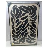 3Pcs Framed Abstract Floral Wall Art Paintings Modern Black and White Botanical Poster Prints
