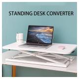 Agreatca Sit Stand Desktop Converter Laptop Stand (White)
