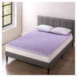 FACTORY SEALED - Best Price Mattress 4 Inch Egg Crate Memory Foam Mattress Topper with Soothing Lavender Infusion, CertiPUR-US Certified, Dorm Essentials, Queen