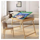 UPVERCY 3-in-1 Folding & Tilting & High 1000 Pieces Puzzle Table with Drawers, 24.8 H Tall Puzzle Board with Protective Cover for Adults- 30" x 22" Wooden Puzzle Table with Legs  - Retail: $90