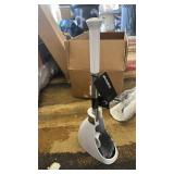 Bathroom Toilet Brush and Holder - Simple and Modern Matt, Durable Stainless Steel Handle with Round Lid and Strong Dense Bristles, 360° Clean Without Dead Corners - Retail: $48