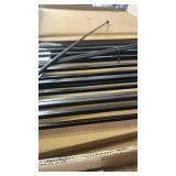 Metal Garden Fence 36 in H x 10 ft L,Border Fence Panels Animal Barrier for Dogs, No Dig Garden Fencing for Yard Patio Flower Bed Lawn Outdoor,5 Panels + 6 Stakes Black - Retail: $150