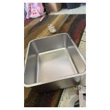 Kirecoo Stainless Steel Cat Litter Box - Metal High Sided Cat Pan, Large Stainless Steel Box, Indoor Litter Tray, Non Stick, No Smell, Easy to Clean, Pet Toilet Supplies for Kitten, Kitty, Rabbit - Re