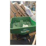 Scotts Turf Builder EdgeGuard Mini Broadcast Spreader for Seed, Weed and Feed, Fertilizer, Salt, Ice Melt, Push Spreader Holds up to 5,000 sq.ft. Product - Retail: $56