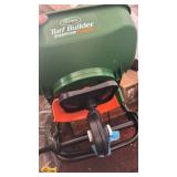 Scotts Turf Builder EdgeGuard Mini Broadcast Spreader for Seed, Weed and Feed, Fertilizer, Salt, Ice Melt, Push Spreader Holds up to 5,000 sq.ft. Product - Retail: $56