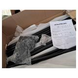 100 Pack 36\" Aluminum Deck Balusters,3/4\" Round Aluminum Balusters for Deck Railing,with Screws & Connectors,Black Deck Rail Spindles for Wood/Composite Fencing - Retail: $160